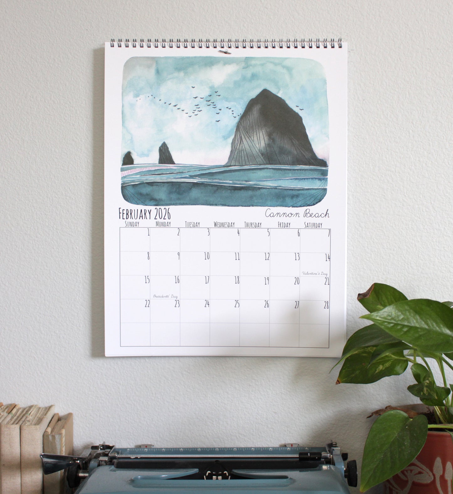 2026 Illustrated Oregon Wall Calendar