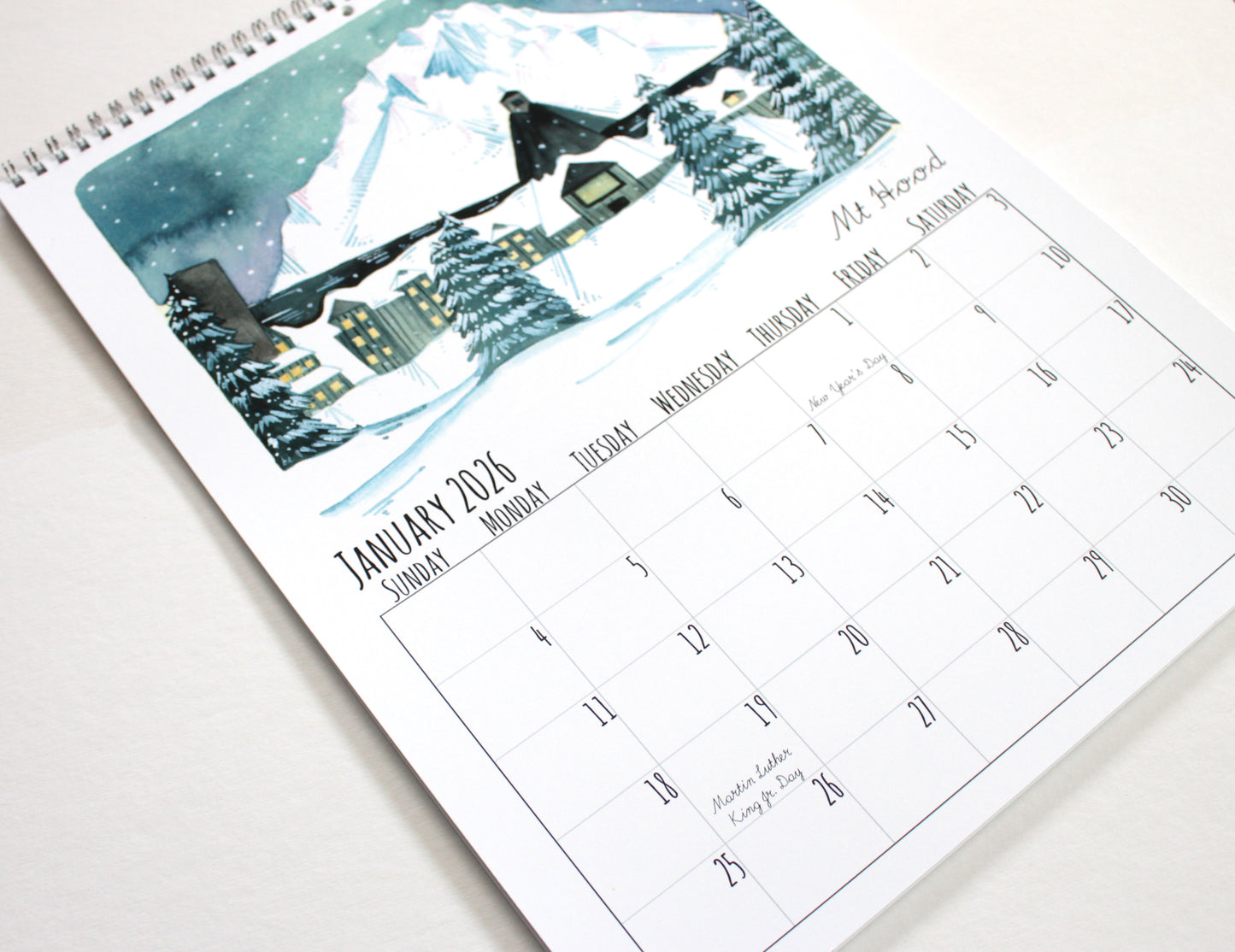 2026 Illustrated Oregon Wall Calendar