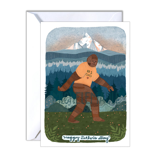 Father's Day Card - Sasquatch Number One Dad