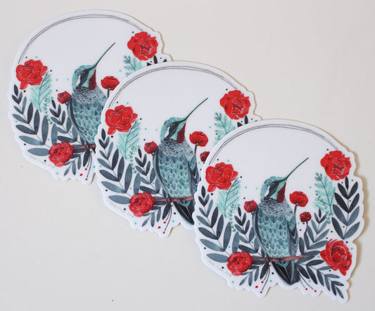Set of Three Humming Bird Stickers