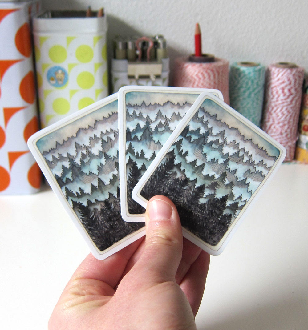 Set of Three Northwest Forest