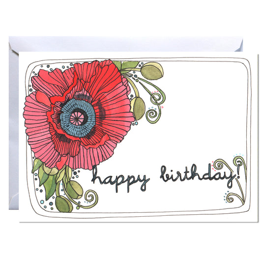 Poppy Happy Birthday Card