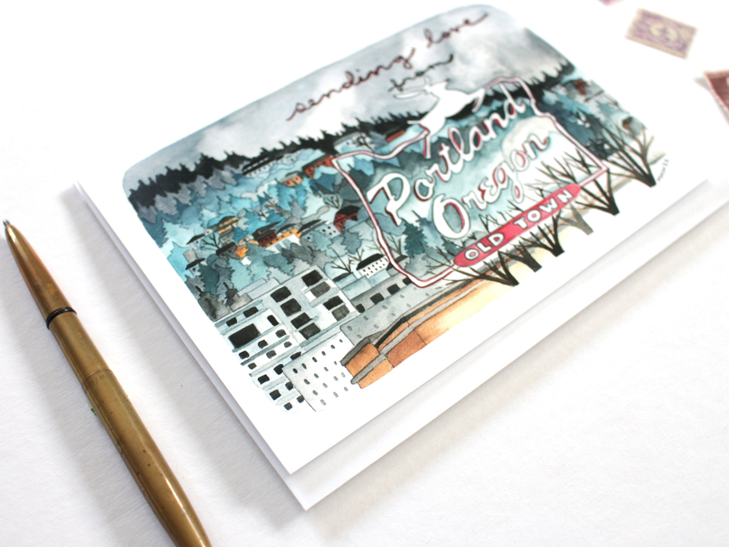 Greeting Card - Sending Love from Portland