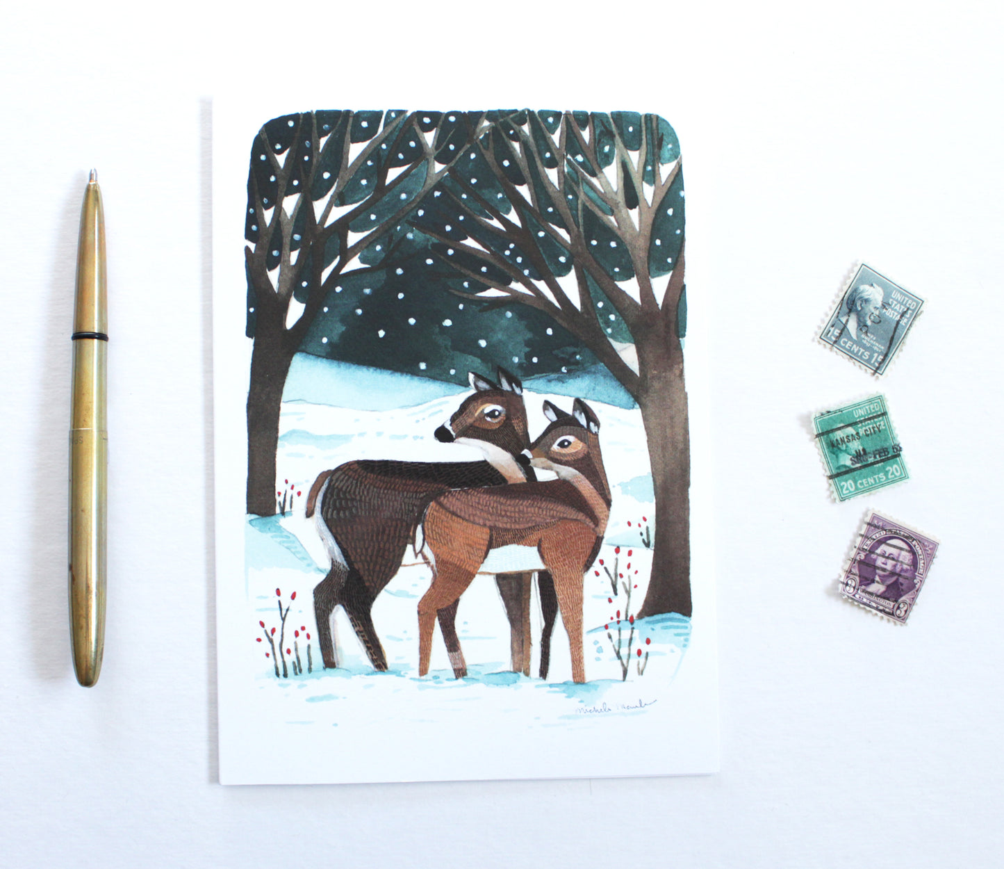 Holiday Card - Winter Deer