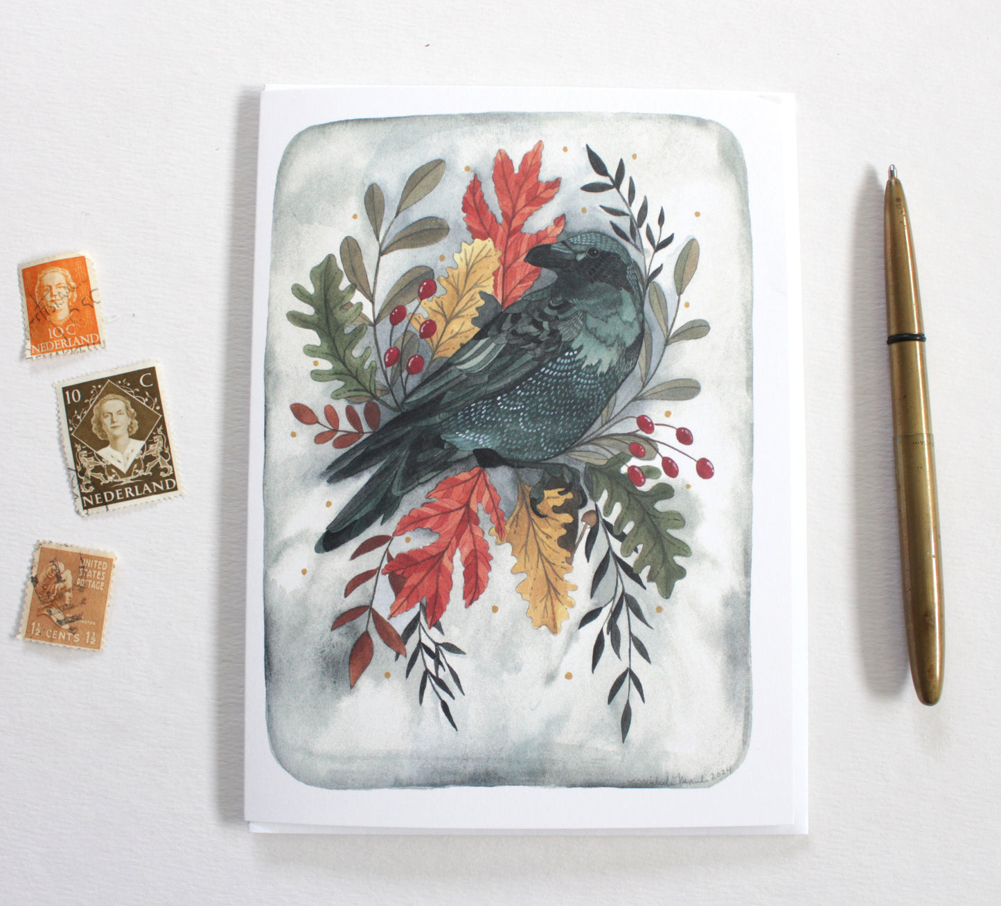 Greeting Card - Autumn Crow