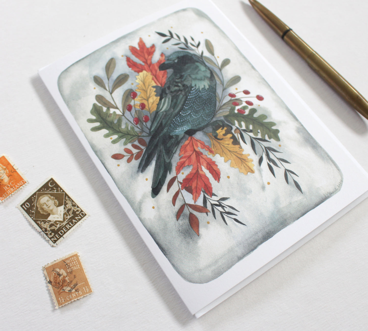 Greeting Card - Autumn Crow