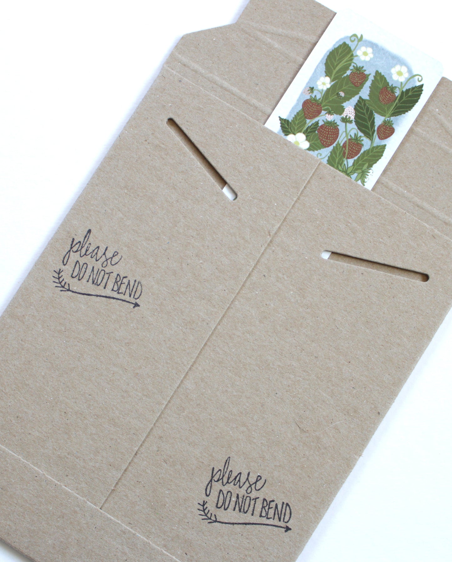 Mouse and Strawberries Illustrated Bookmark