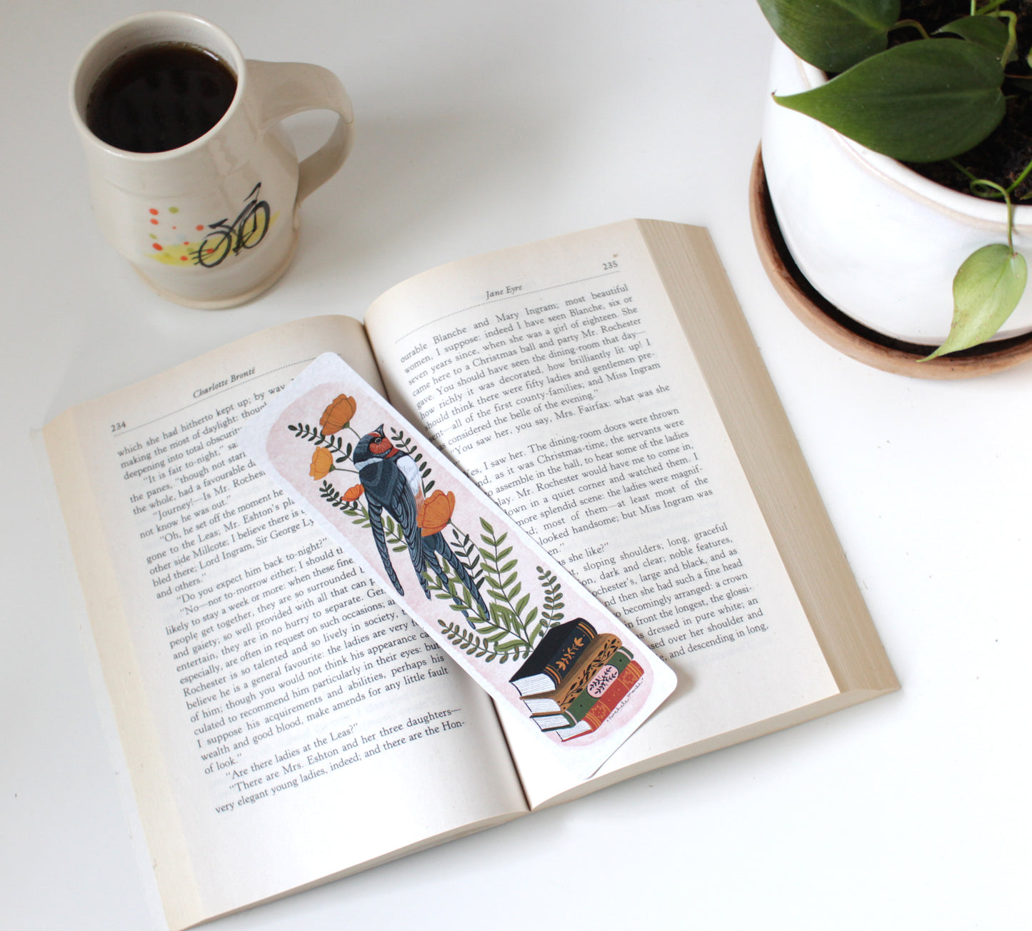 Charming Bookworm Essential: Set of Four Illustrated Bookmarks