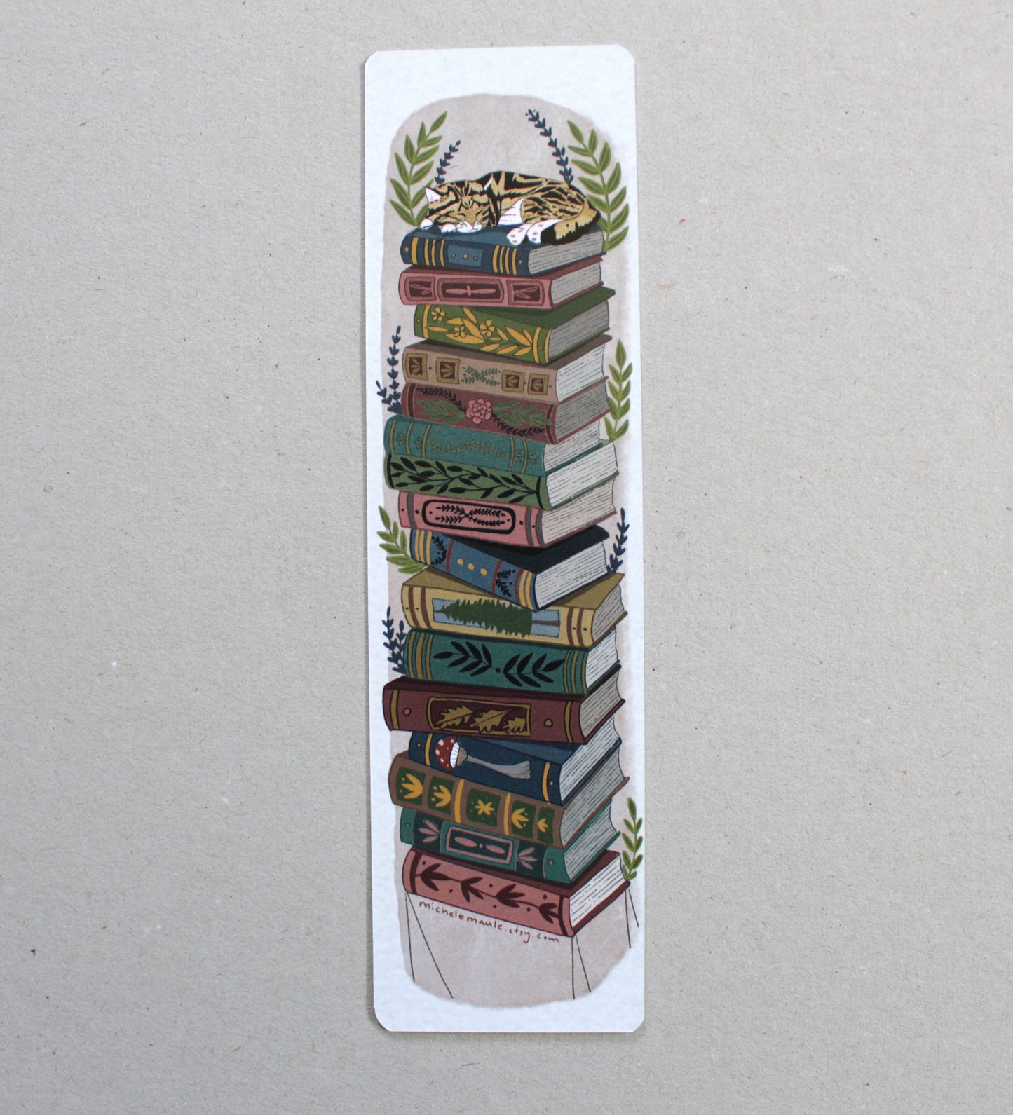 Cozy Cat Illustrated Bookmark