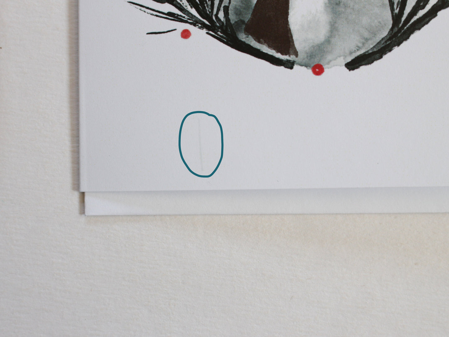 MISPRINT - Chickadee Blank Greeting Card
