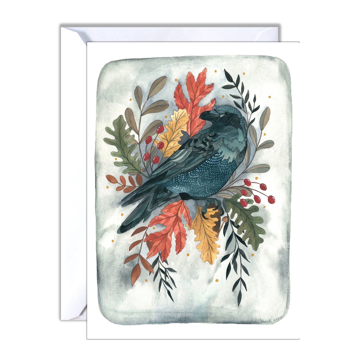 Greeting Card - Autumn Crow