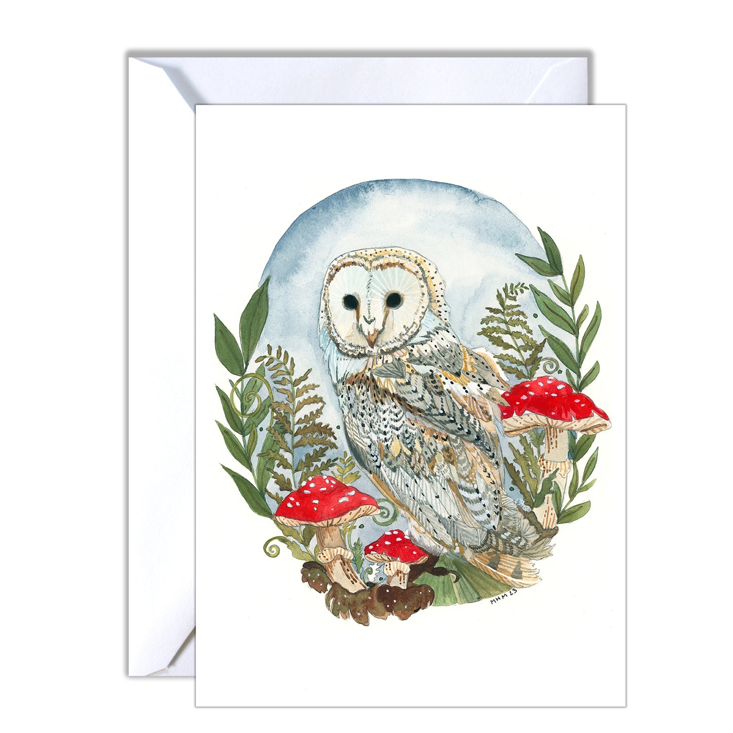 Blank Greeting Card - Snow Owl