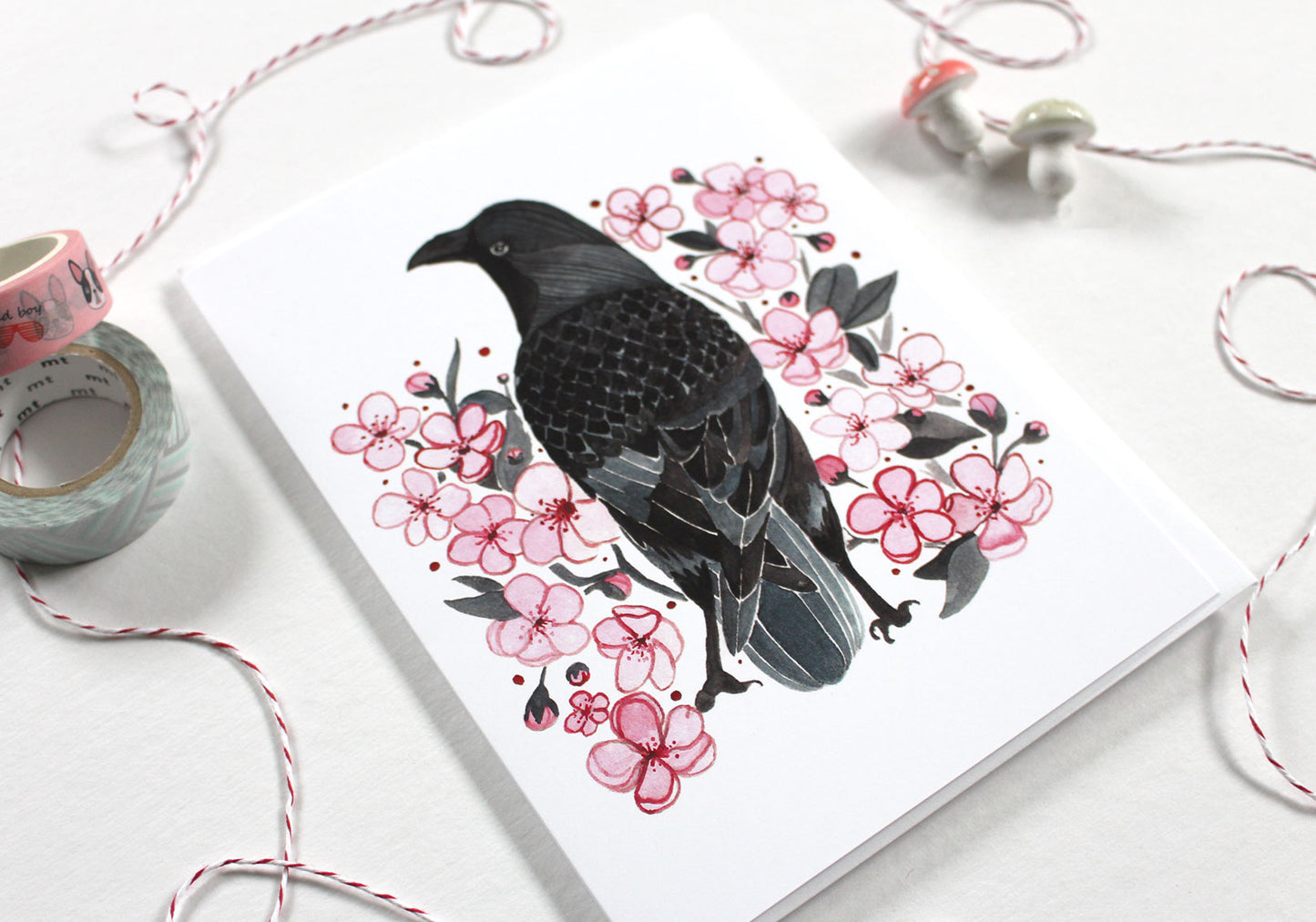 Crow with Blossoms