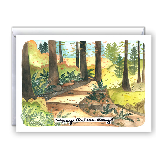 Father's Day Card - Hiking Trail Card