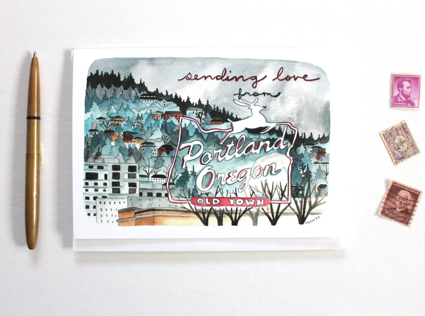 Greeting Card - Sending Love from Portland