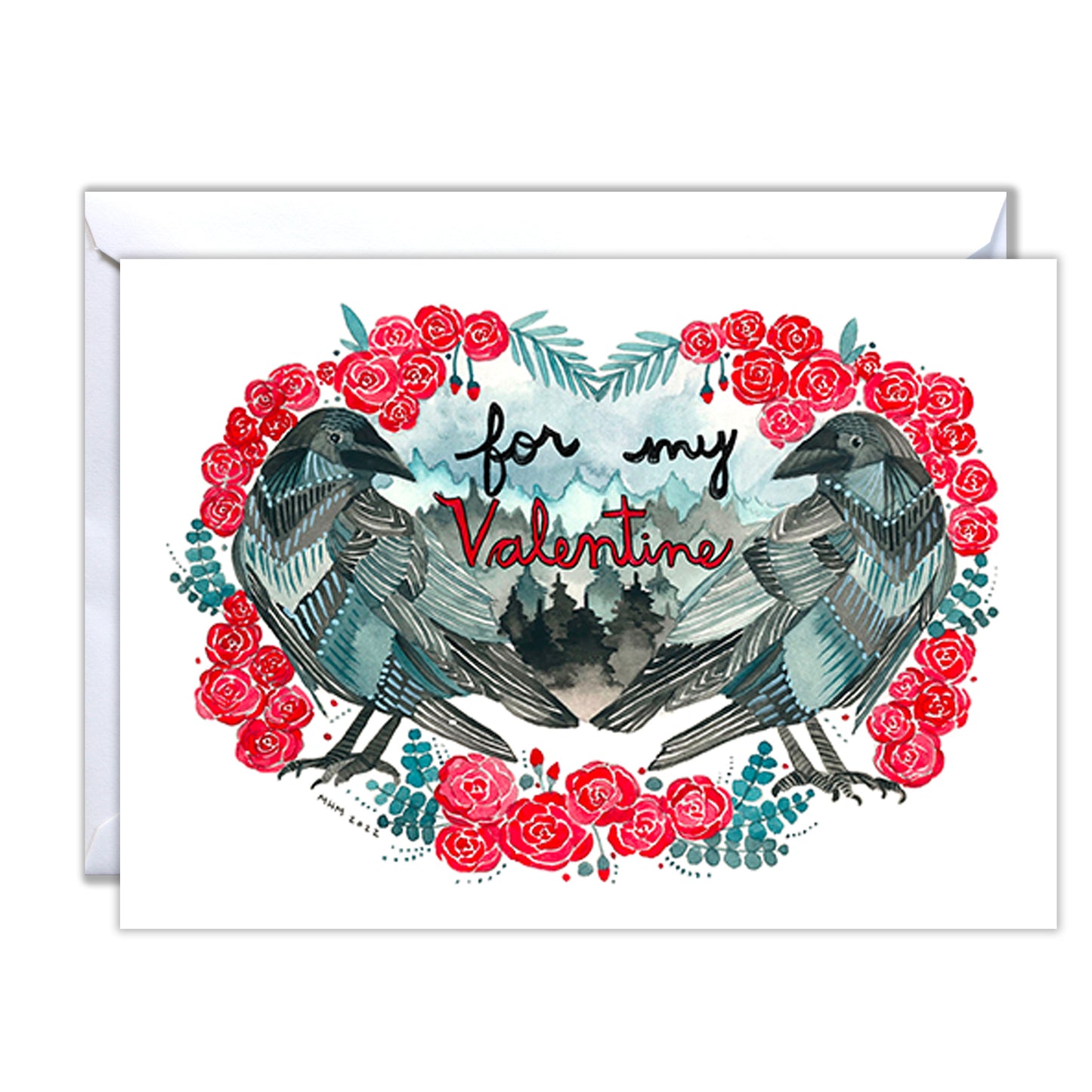 Two Crows Valentine's Day Card