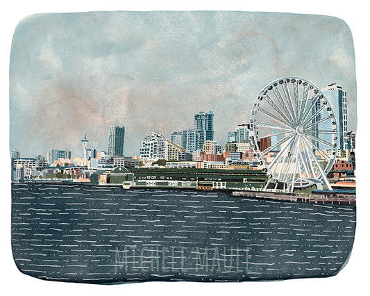 8x10" Print - Seattle Ferris wheel