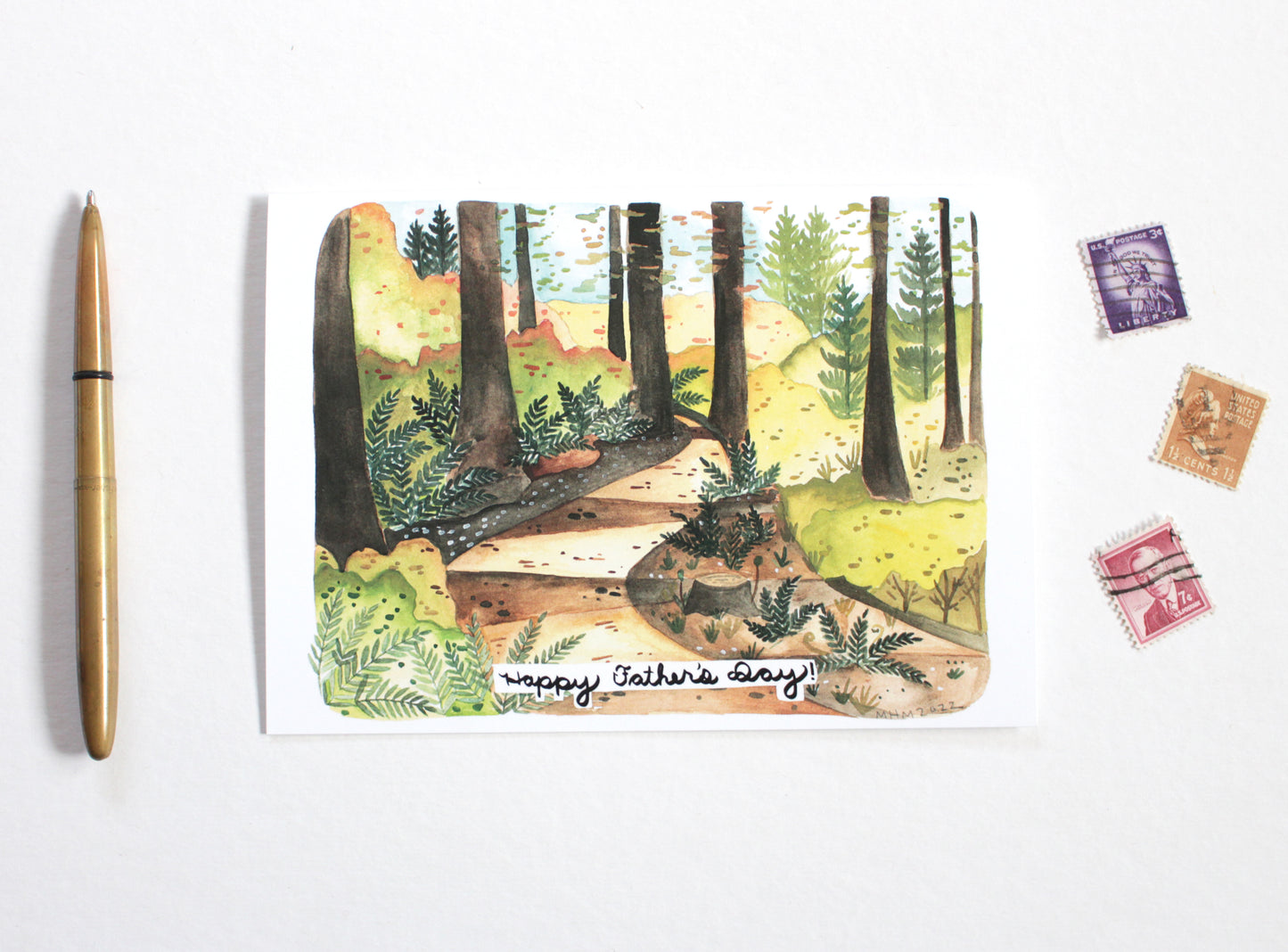 Father's Day Card - Hiking Trail Card