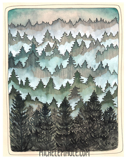 8x10 Print -Northwest Forest