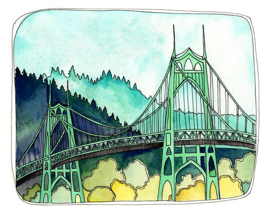 St Johns Bridge - 8x10" Print