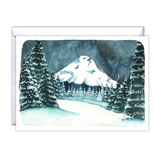 Snowy Mt Hood Greeting Card