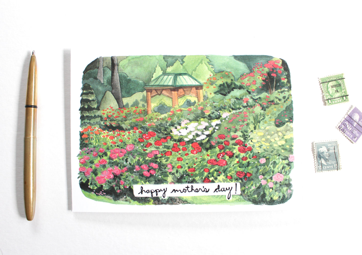 Blank Mother's Day Card - Rose Garden