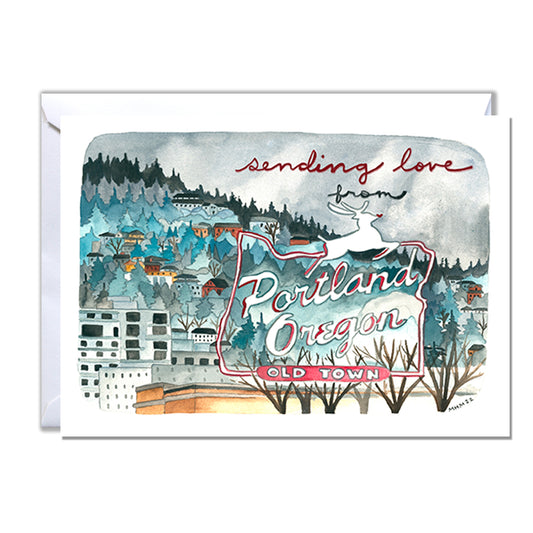 Greeting Card - Sending Love from Portland