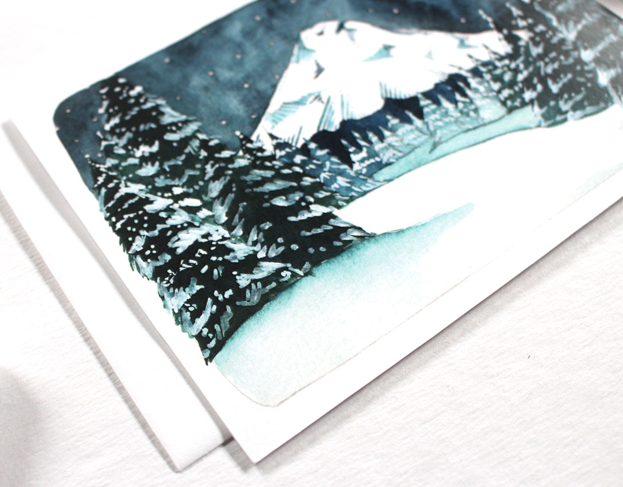 Snowy Mt Hood Greeting Card